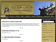 Tablet Screenshot of cottoncenterisd.org